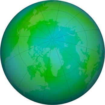 Arctic ozone map for 2001-09